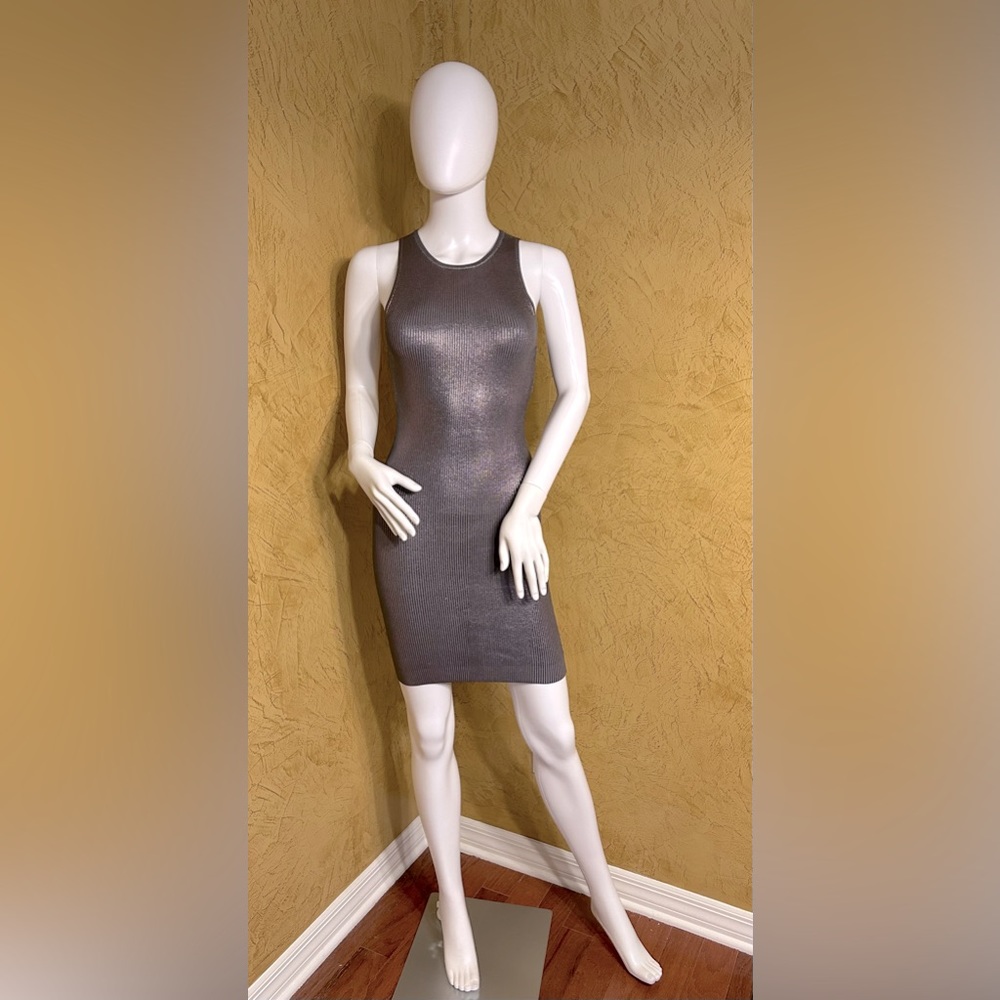 Bebe metallic stretch dress